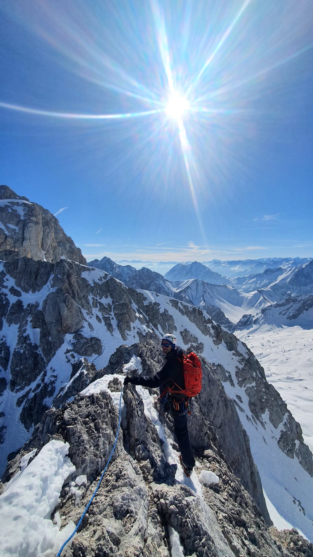 Zugspitze-Jubiläumsgrat-Winterbegehung